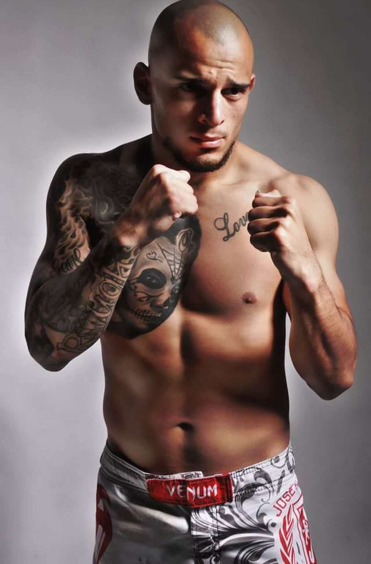 San Antonio pro MMA fighter Ray Rodriguez poses in 2017.