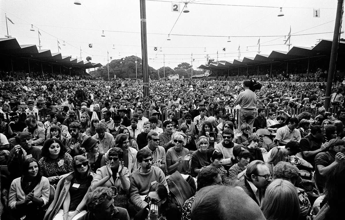Crowds at the Monterey Pop Festival, 1967