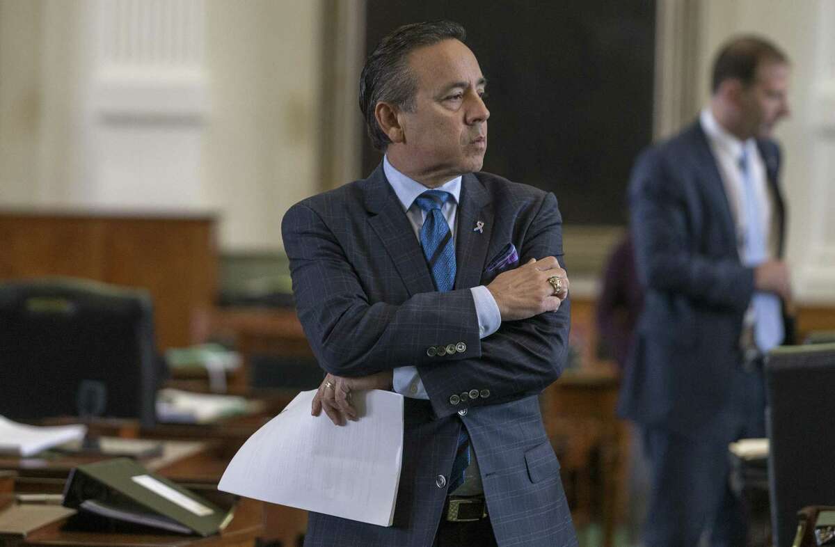 State Sen. Carlos Uresti, on the floor of the Senate at the Texas Capitol in Austin on Wednesday, has been sued for fraud by an investor in FourWinds Logistics. Uresti received a commission on the investment.