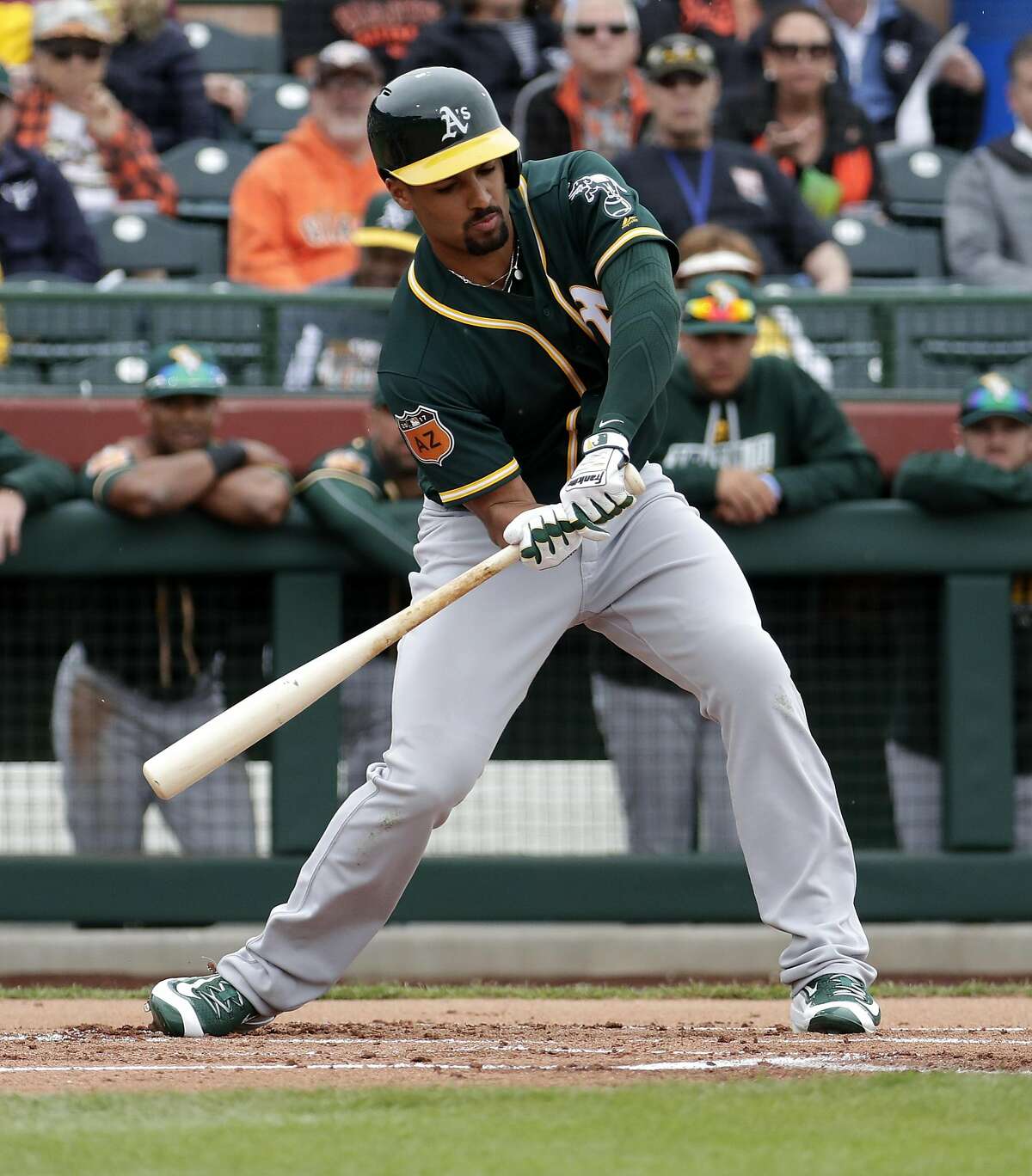 A’s Marcus Semien tries to become on-base threat