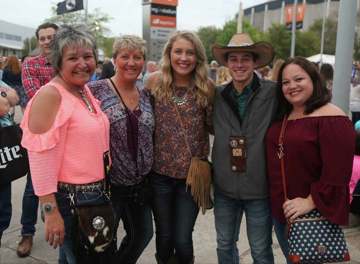 Rodeo fans prepare to enter NRG Stadium for the rodeo and Chris Stapleton, Thursday, March 9, 2017, in Houston.