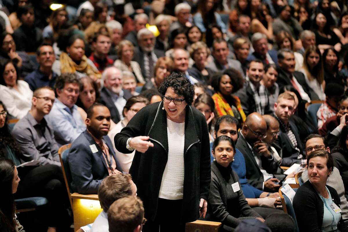 Associate Supreme Court Justice Sonia Sotomayor answers questions from the audience at Zellerbach Hall in Berkeley, Calif., on Thursday, March 9, 2017.
