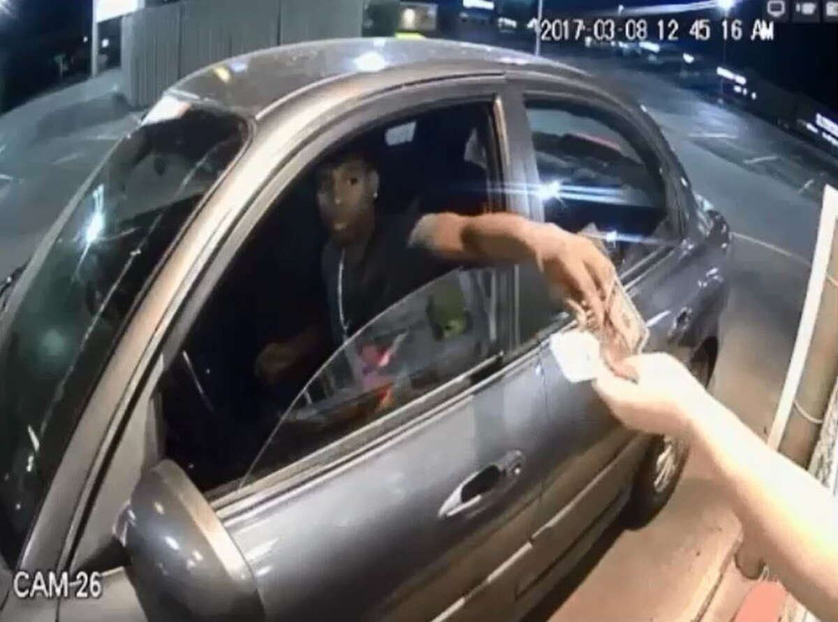 The Harris County Sheriff's Office is asking four help identifying four suspects caught on surveillance video robbing a Spring fast food store via it's drive-thru window.
