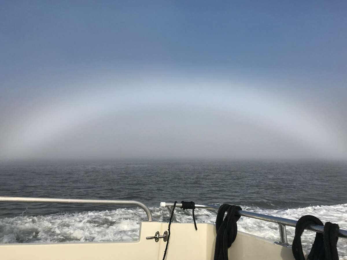 John Vantine captured these photos of a fogbow over the bay's horizon on March 9, 2017, while commuting into San Francisco by ferry.
