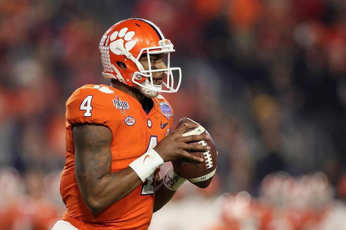 For Men Clemson National Championship #4 DeShaun Watson Orange