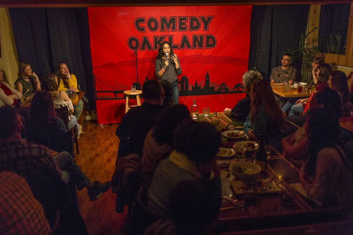 Sureni Weerasekera performs comedy Friday, March 10, 2017 in Oakland, CA during Comedy Oakland.