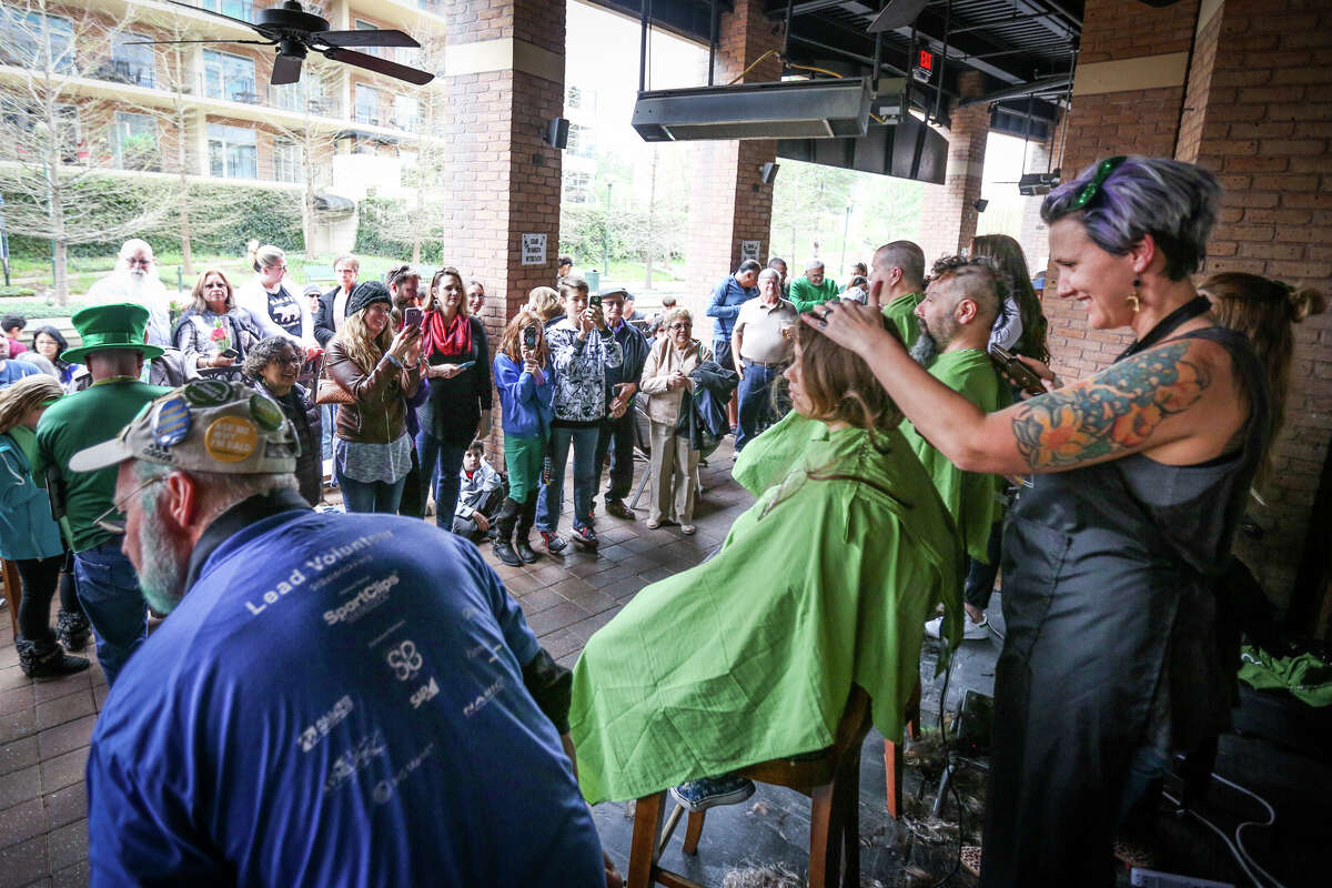 Heads Get Shaved During St. Baldrick's Celebration