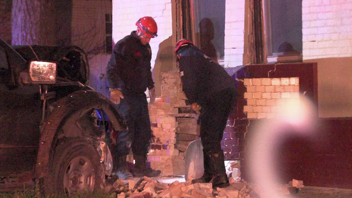 According to police, there were seven to eight other people riding in the truck when the driver plowed through the youth center's fence around 2:30 a.m. on March 13, 2017, and then crashed into the building in the 1100 block of Denver Boulevard.