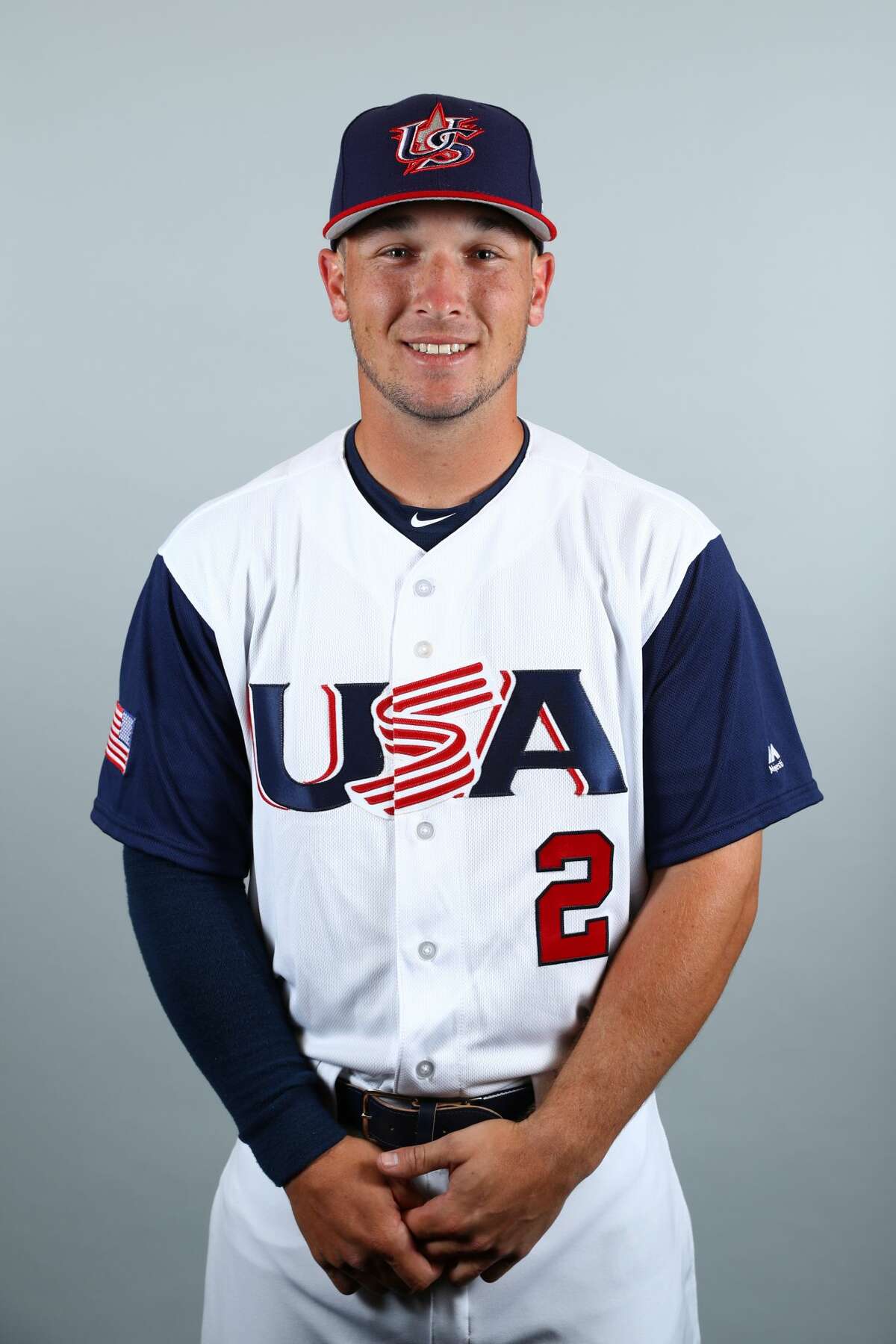 FORT MYERS, FL - MARCH 7: Alex Bregman #2 of Team USA poses for a headshot for Pool C of the 2017 World Baseball Classic on Tuesday, March 7, 2017 at Jet Blue Park in Fort Myers, Florida. (Photo by Alex Trautwig/WBCI/MLB Photos via Getty Images)
