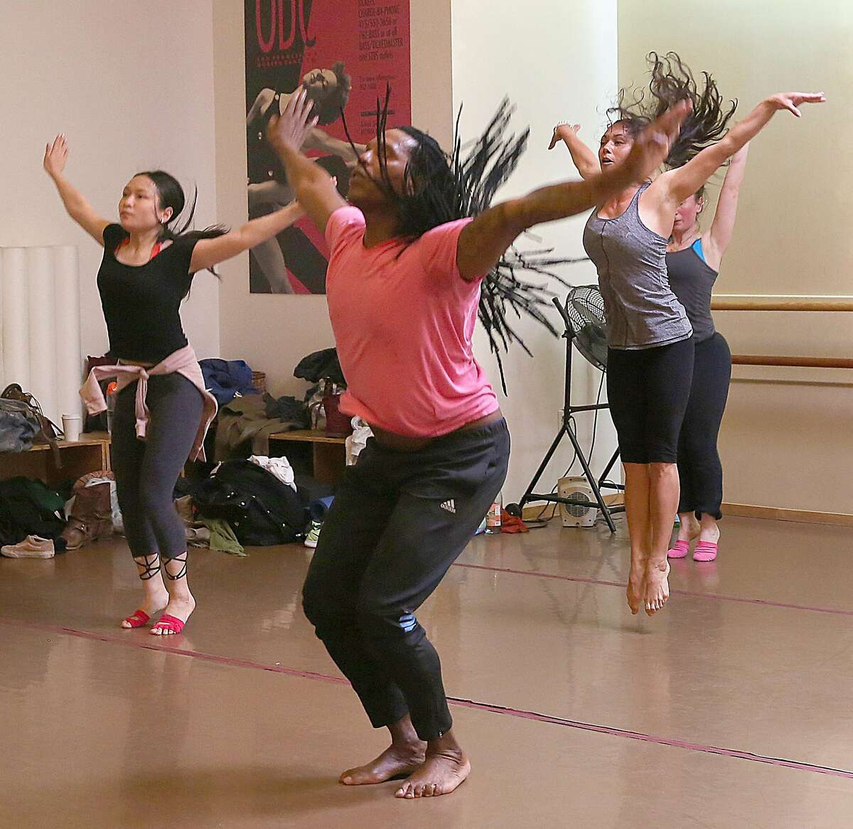 Ramon Ramos Alayo (front) teaches the Afro-Cuban modern dance class on Friday, March 10, 2017, in San Francisco, Calif. Alayo is the artistic director and co-founder of CubaCaribe, a dance organization which represents and spotlights the Bay Area's Cuban and Caribbean artists, dancers and community.