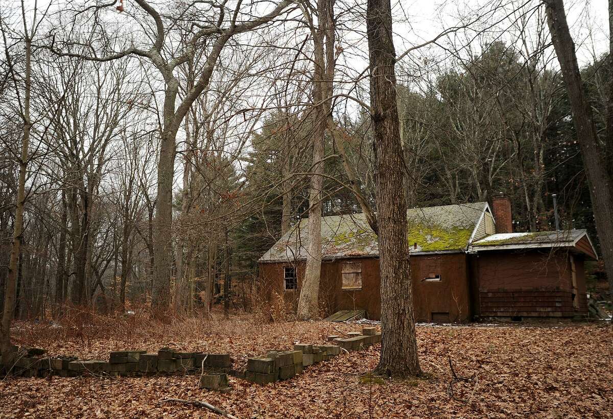 The site of the boarded up ranger's cabin in Roosevelt Forest in Stratford, Conn. is being considered as a possible location for the town's new dog park on Sunday, February 5, 2017.