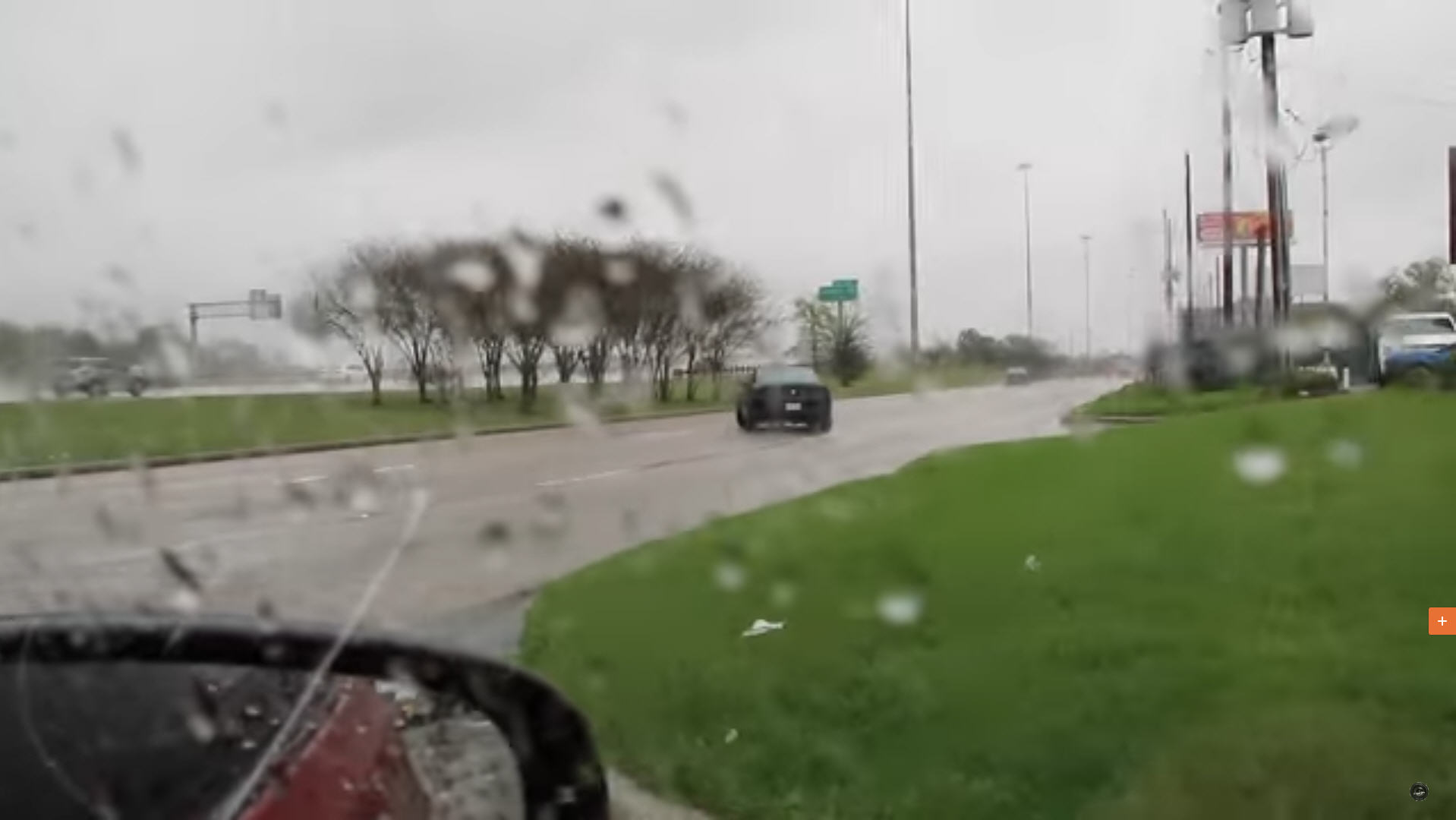 Ford Mustang crashes at Houstonarea dealership