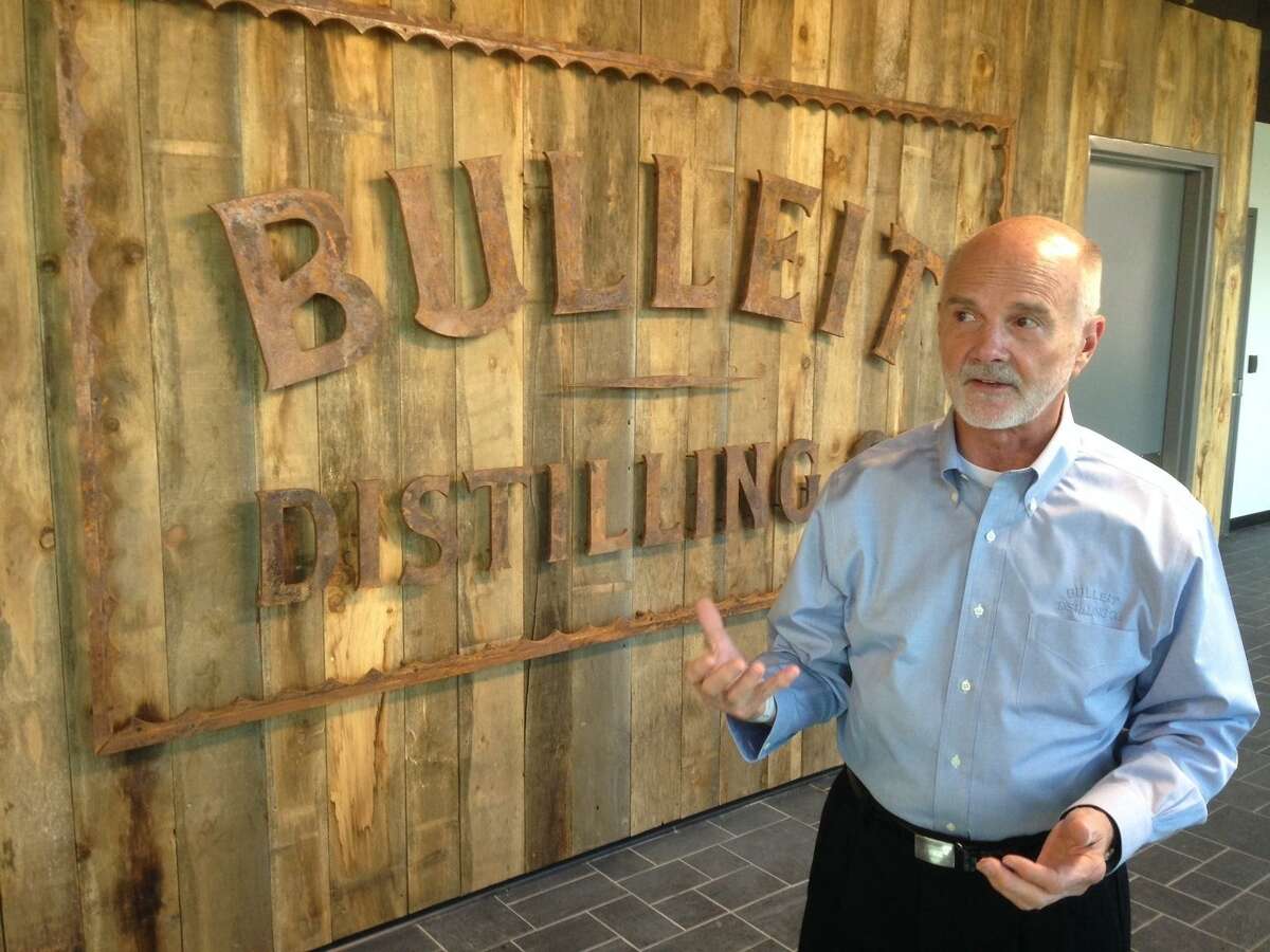 Tom Bulleit, founder of the Bulleit Distilling Co., on March 9, 2017 outside the Diageo subsidiary’s new, $115 million distillery in Shelbyville, Ky. (AP Photo/Bruce Schreiner)