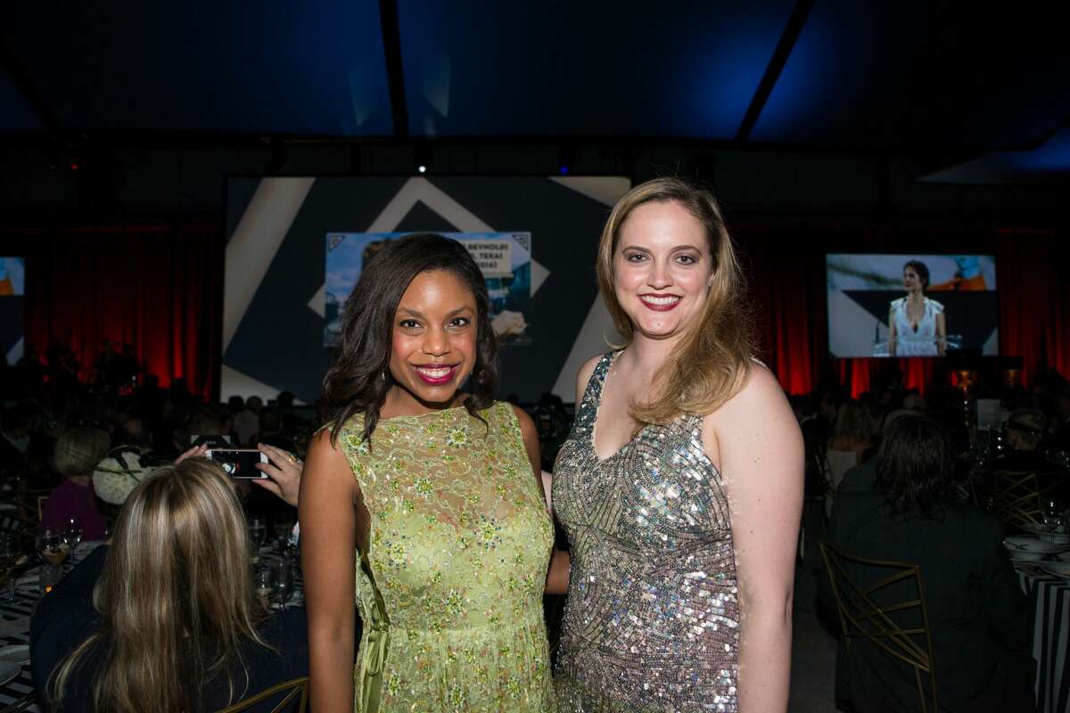 Amber Elliott and Amy Armstrong at the 2017 Texas Film Awards