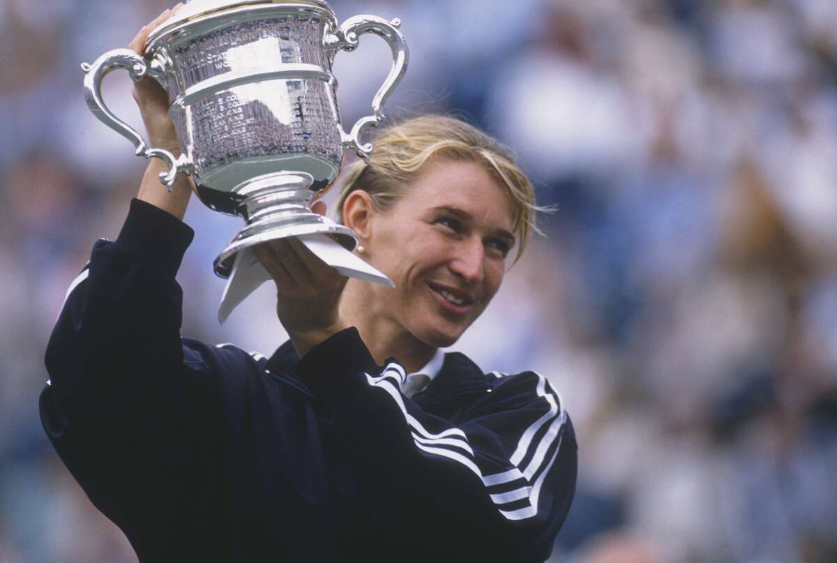 Steffi Graf edged to victory over Monica Seles in one of the most anticipat...