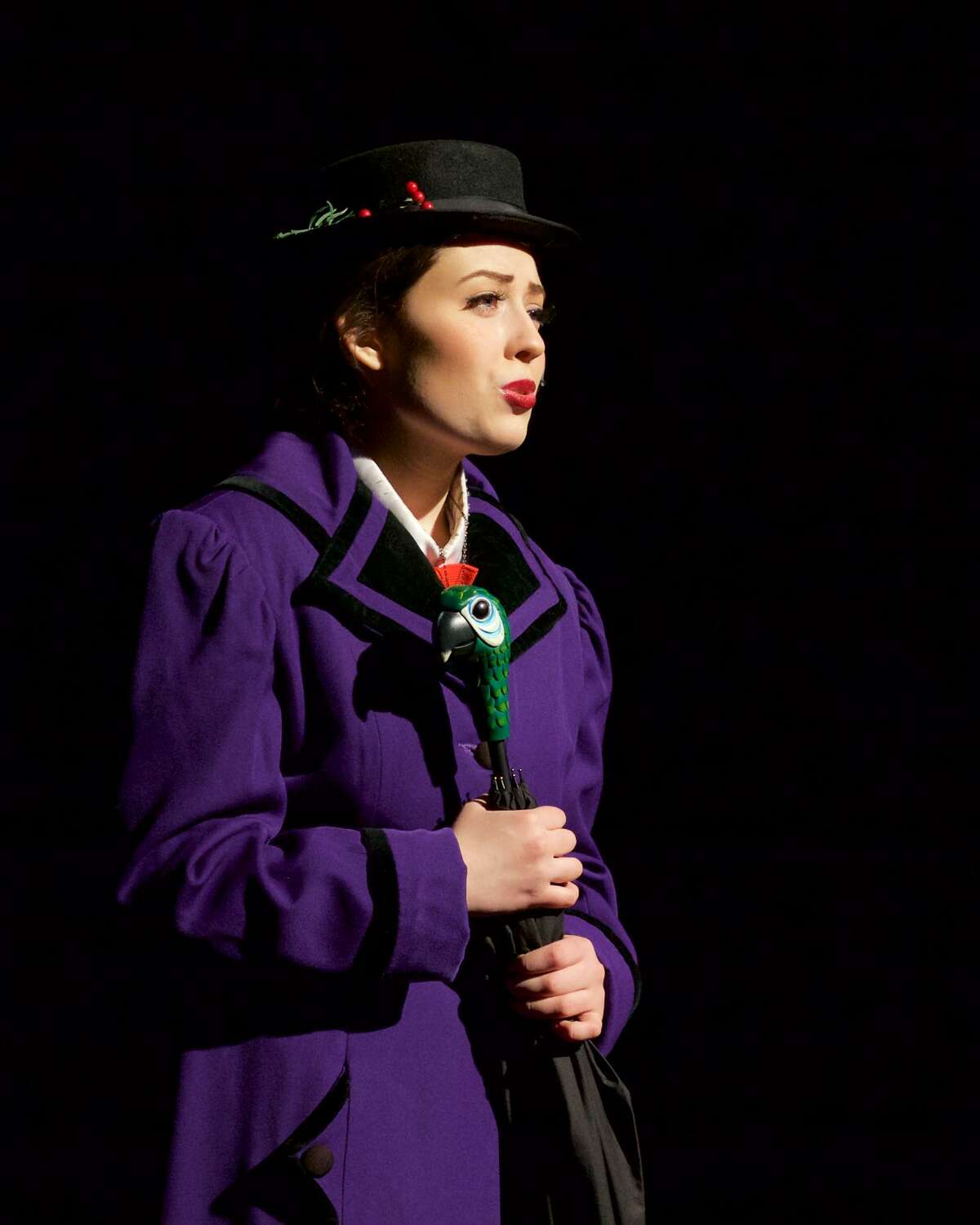 Mary Poppins (Cassie Bielmeier) sings "A Spoonful of Sugar" in the New Milford High School All School Musical (Disney and Cameron Mackintosh's) "Mary Poppins". Performances are this weekend (March 17, 18, & 19) and next weekend (March 24 & 25) for info or to make reservations call 860-350-6647 ext. 1552
