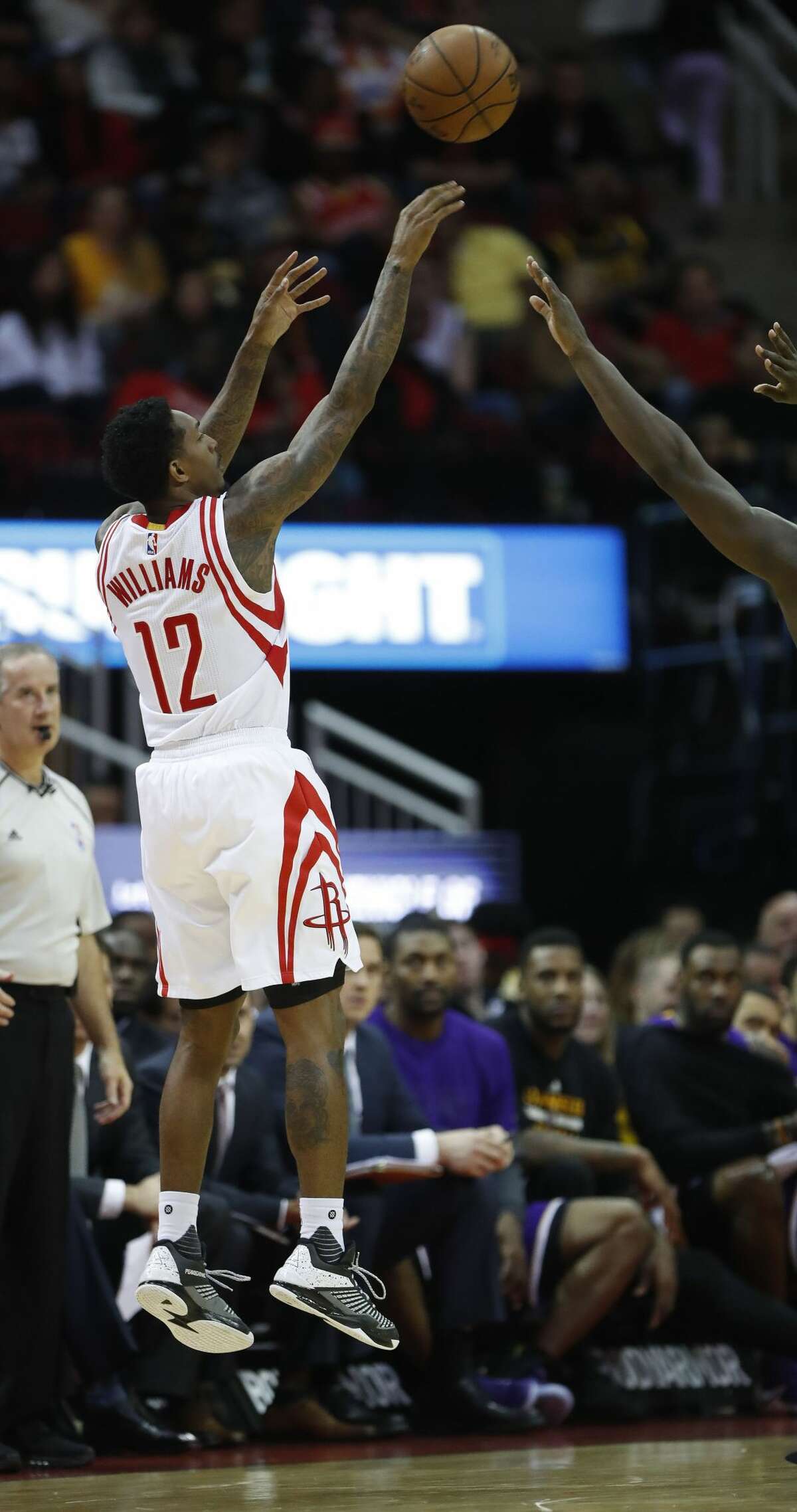 Houston Rockets guard Lou Williams (12) during the second half of an NBA game at Toyota Center, Wednesday, March 15, 2017, in Houston. ( Karen Warren / Houston Chronicle )