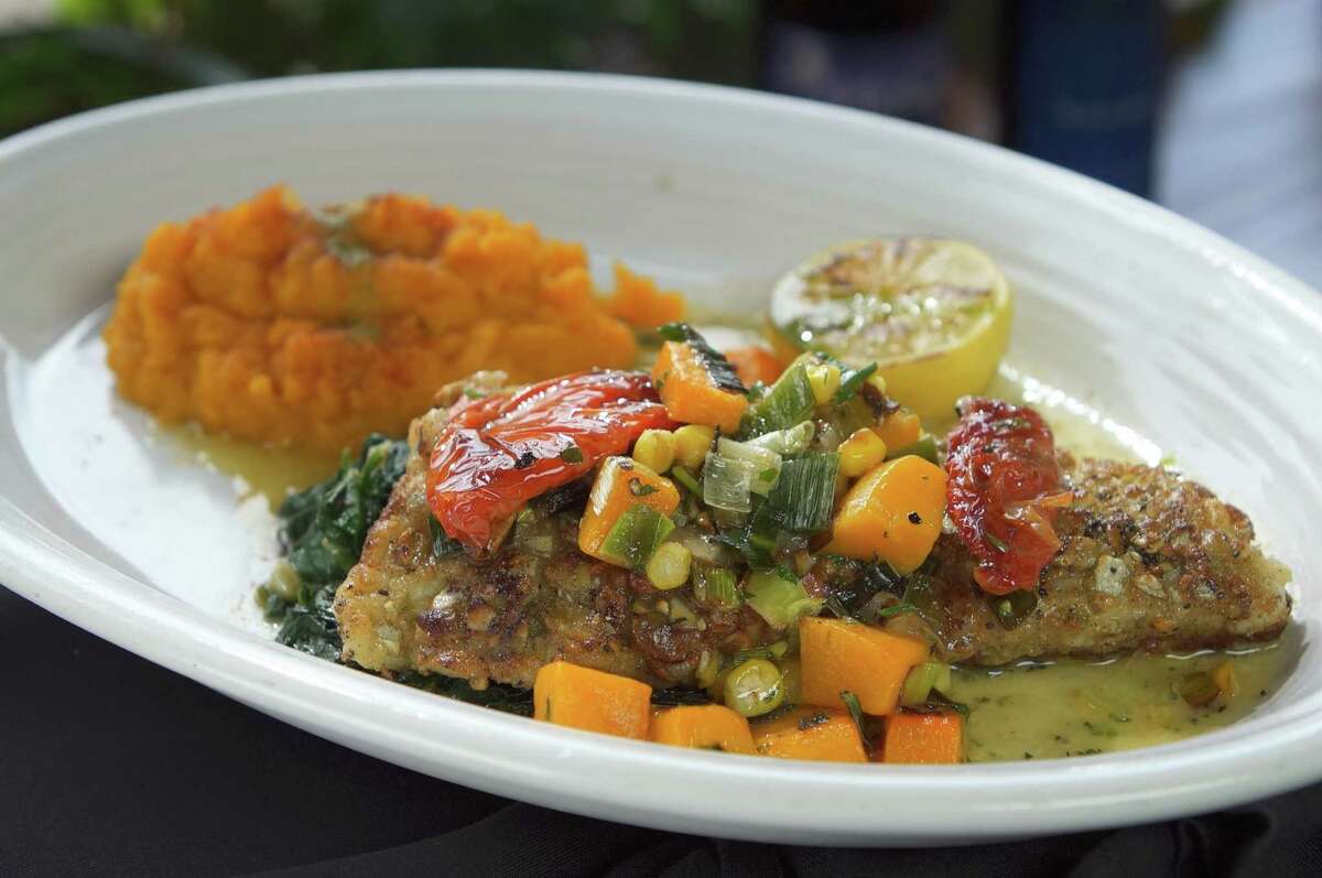 Pumpkin-seed crusted snapper from Prego in Rice Village.