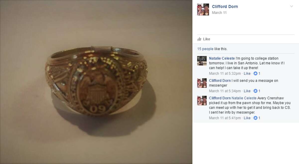 Clifford Dorn responded to Haby's plea for help and said he purchased the ring on March 11, 2017.