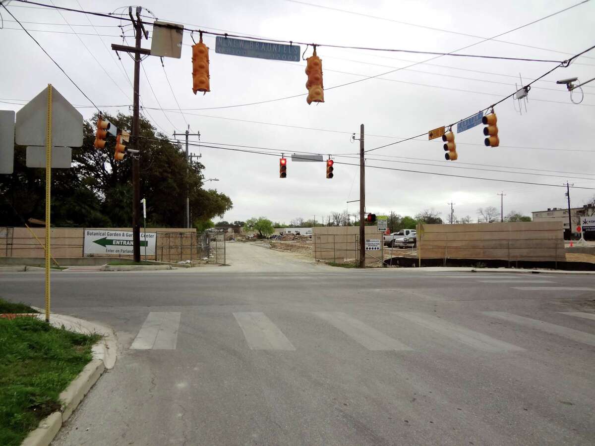 A new gateway under construction on North New Braunfels Avenue at Funston Place will lead into the San Antonio Botanical Garden.