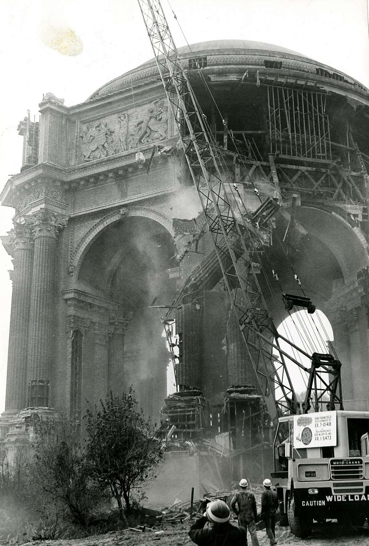 San Francisco Palace of Fine Arts reconstruction. October 14, 1964