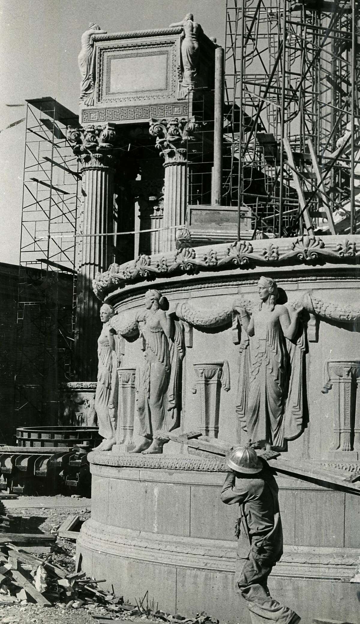 San Francisco Palace of Fine Arts reconstruction. October 20, 1966