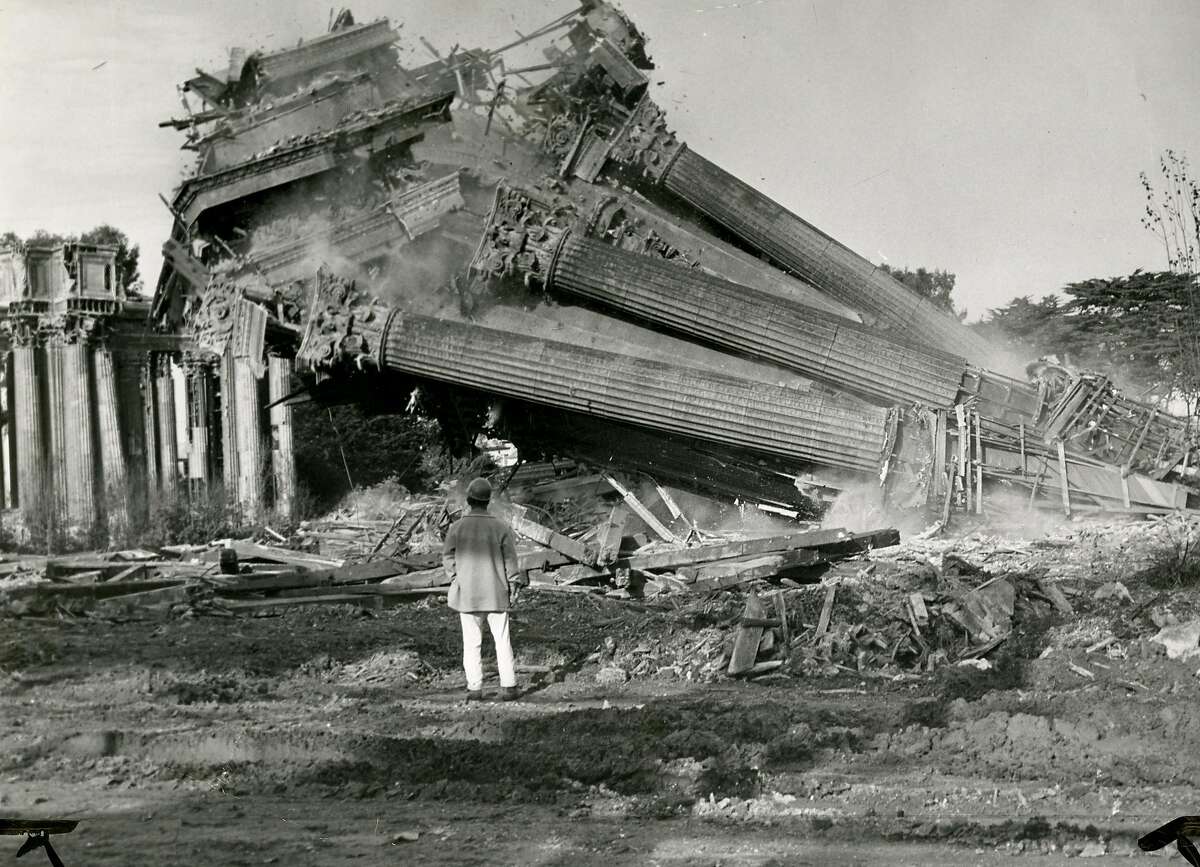 San Francisco Palace of Fine Arts demolition and reconstruction. November 6, 1964