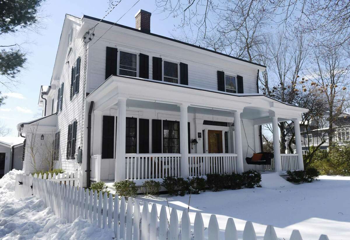 The home at 33 Mead Ave. in the Cos Cob section of Greenwich, Conn. Thursday, March 16, 2017. The 3,452 sq. ft. four-bedroom, four-bathroom house is a historically-preserved former ship captain's house built in 1835 and is listed at $1,585,000.