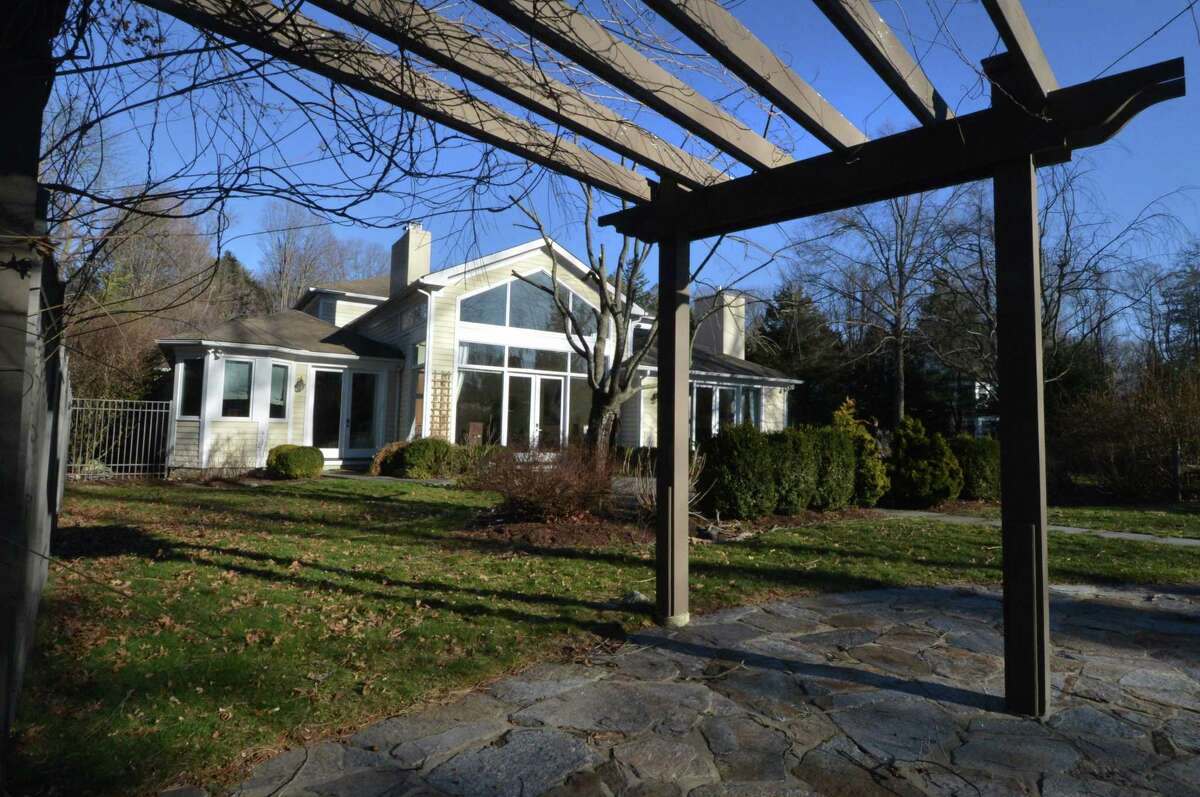 Exterior rear deck and pergola at the house on Darbrook Rd. in Westport Conn. on Thursday March 2, 2017