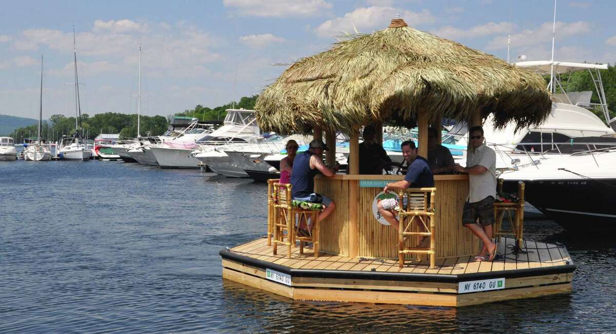 Tiki barges ready to go cruising this summer