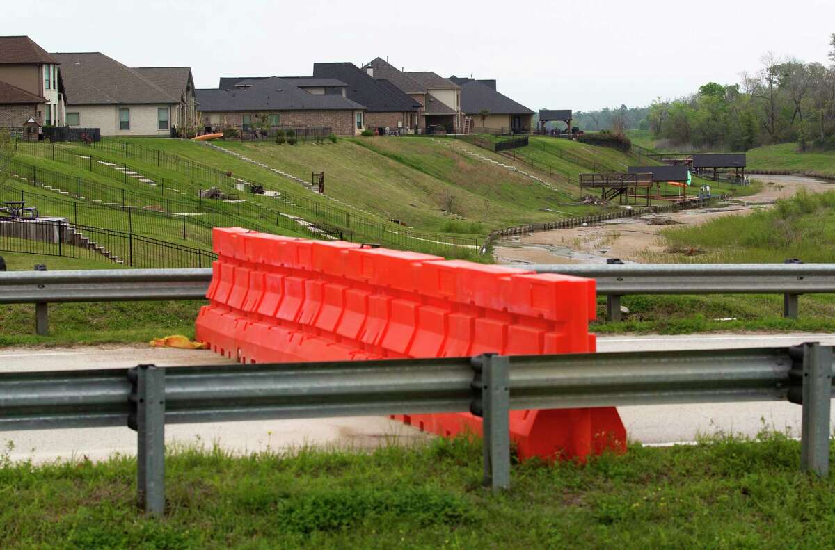 The Buffalo Springs Bridge near the Waterstone subdivision remains closed Thursday, March 16, 2017, in Montgomery.