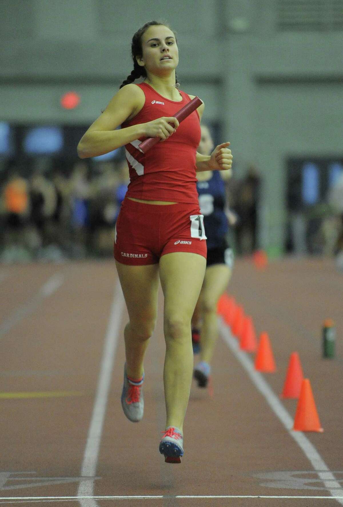Greenwich Genevieve DeWinter was part of the Cardinals’ 4x800-meter relay team that placed fourth at the New Balance Indoor Nationals.