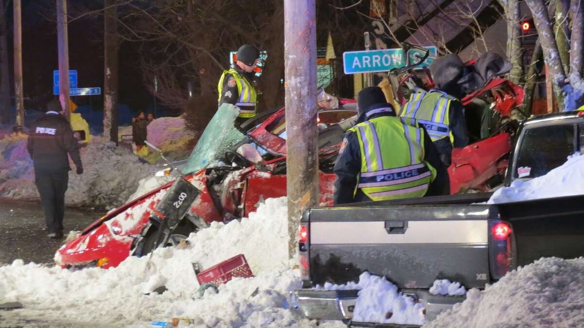 Driver killed in Colonie when car hit snowbank, went airborne