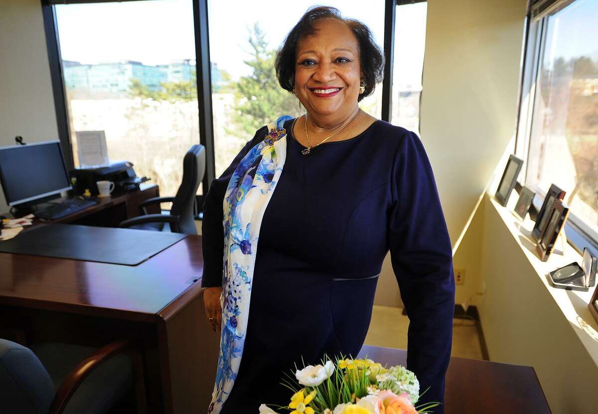 Juanita James, president and CEO of Fairfield County's Community Foundation, in her office in Norwalk on March 9.
