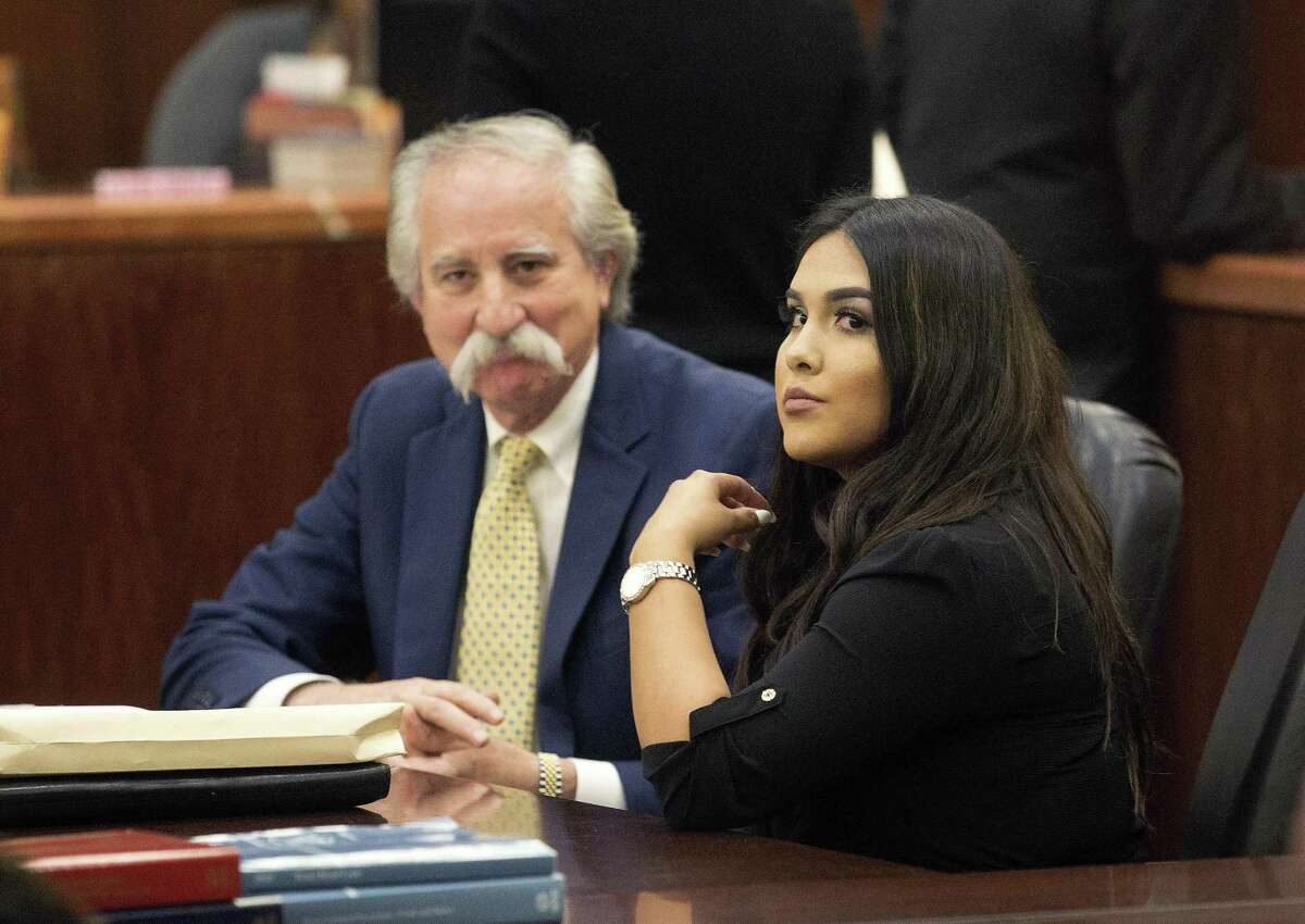 Alexandria Vera, a former Houston-area middle school teacher (shown with Ricardo Rodriguez) who pleaded guilty last year to having a long-term sexual relationship with a 13-year-old boy. From January 2010 to December 2016, 686 teachers in Texas lost their teaching licenses following allegations of an impropriety with a student, according to the Austin American-Statesman. But only 308 were charged with a crime.