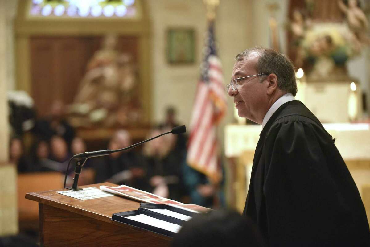 U.S. District Court Judge speaks during the Red Mass at San Fernando Cathedral in 2015. Rodriguez, nominated by a Republican president to the bench, joined a Democratic-appointed judge, Orlando Garcia, to rule that Texas intentionally discriminated in drawing three congressional districts. President Barack Obama had considered him for the 5th Circuit U.S. Court of Appeals. But Texas’ two Republican senators allegedly withheld their support.