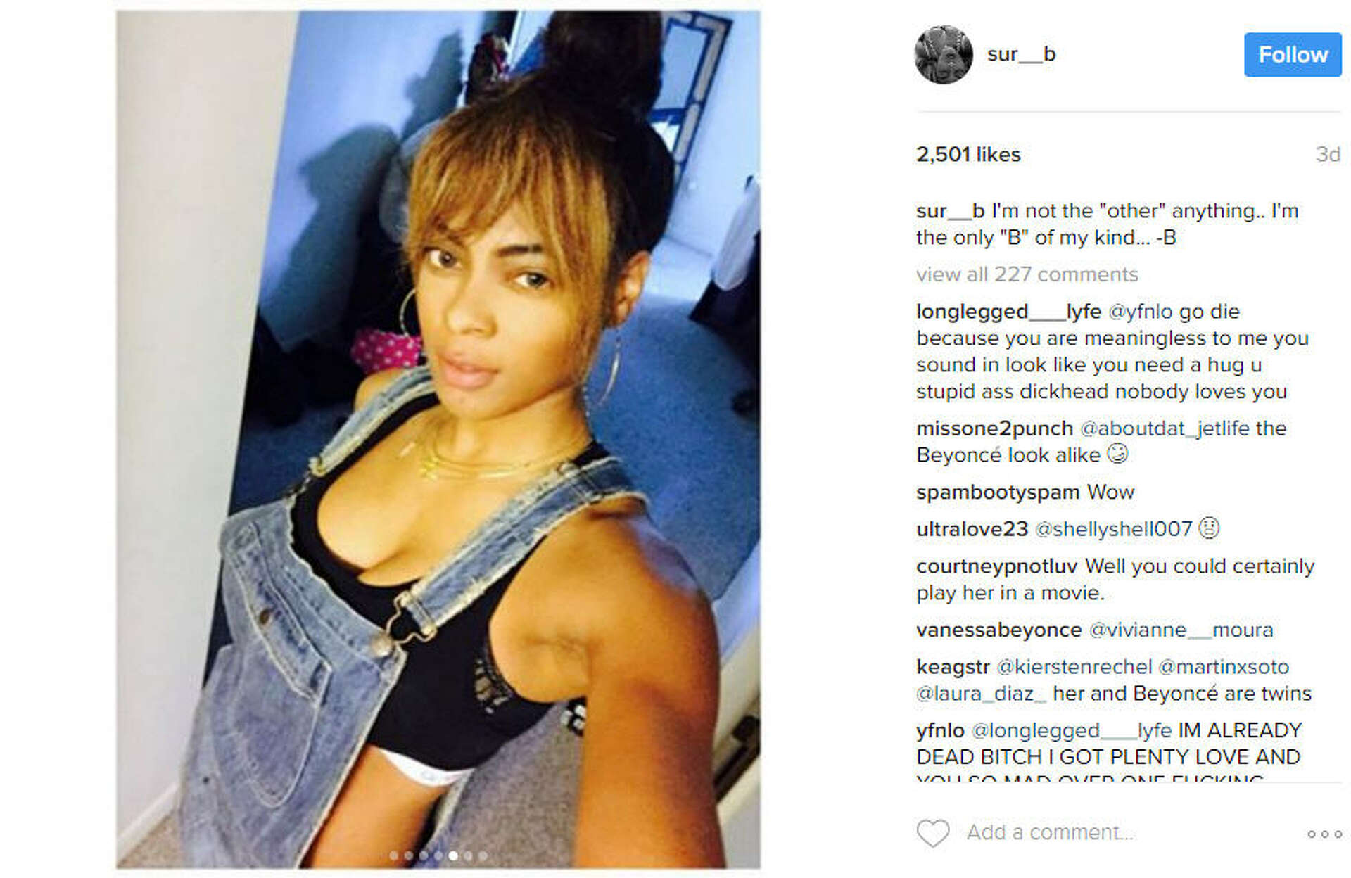 Woman is flooded with haters online because she looks like Beyonce