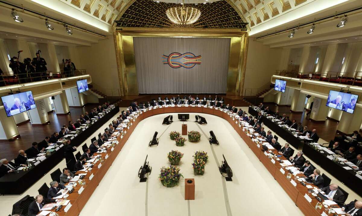Members of the G-20 meet in Baden Baden, Germany. As recently as last July, the G-20 had promised to “resist all forms of protectionism,” a pledge absent in the communique after the meeting this weekend.