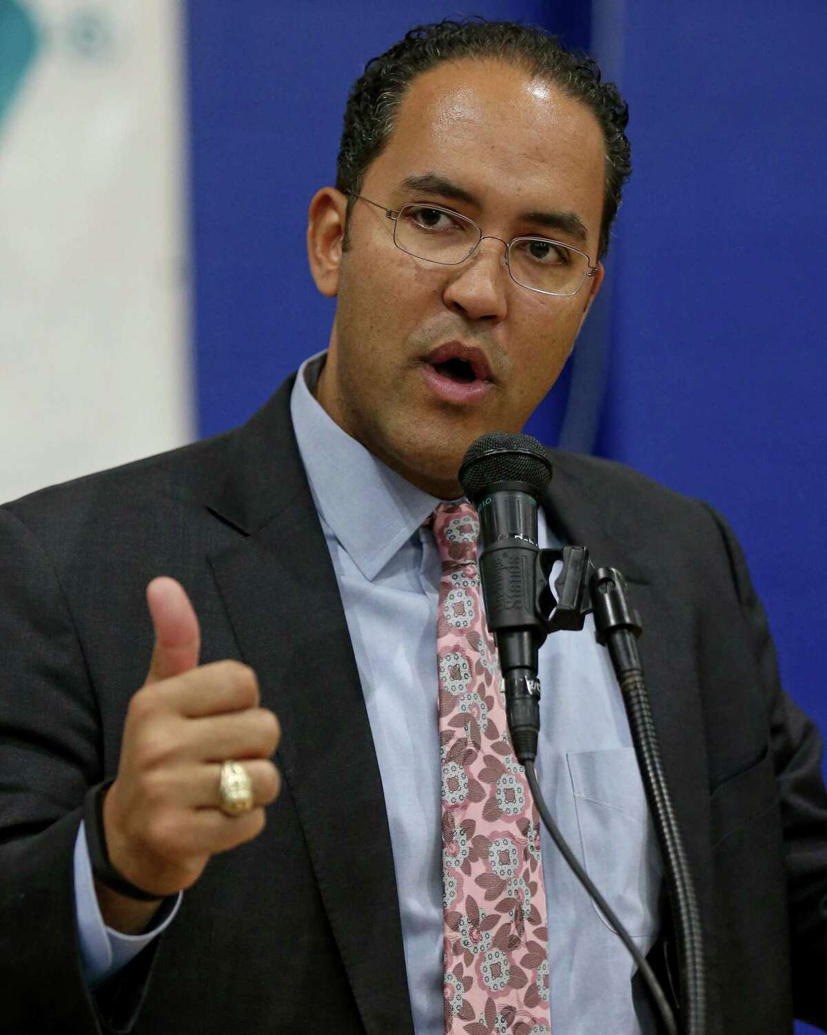 U.S. Rep. Will Hurd, R-Helotes, speaks during the Rev. Dr. Martin Luther King, Jr. Wreath-Laying Ceremony held Sunday Jan. 15, 2017 at the Davis-Scott Family YMCA.