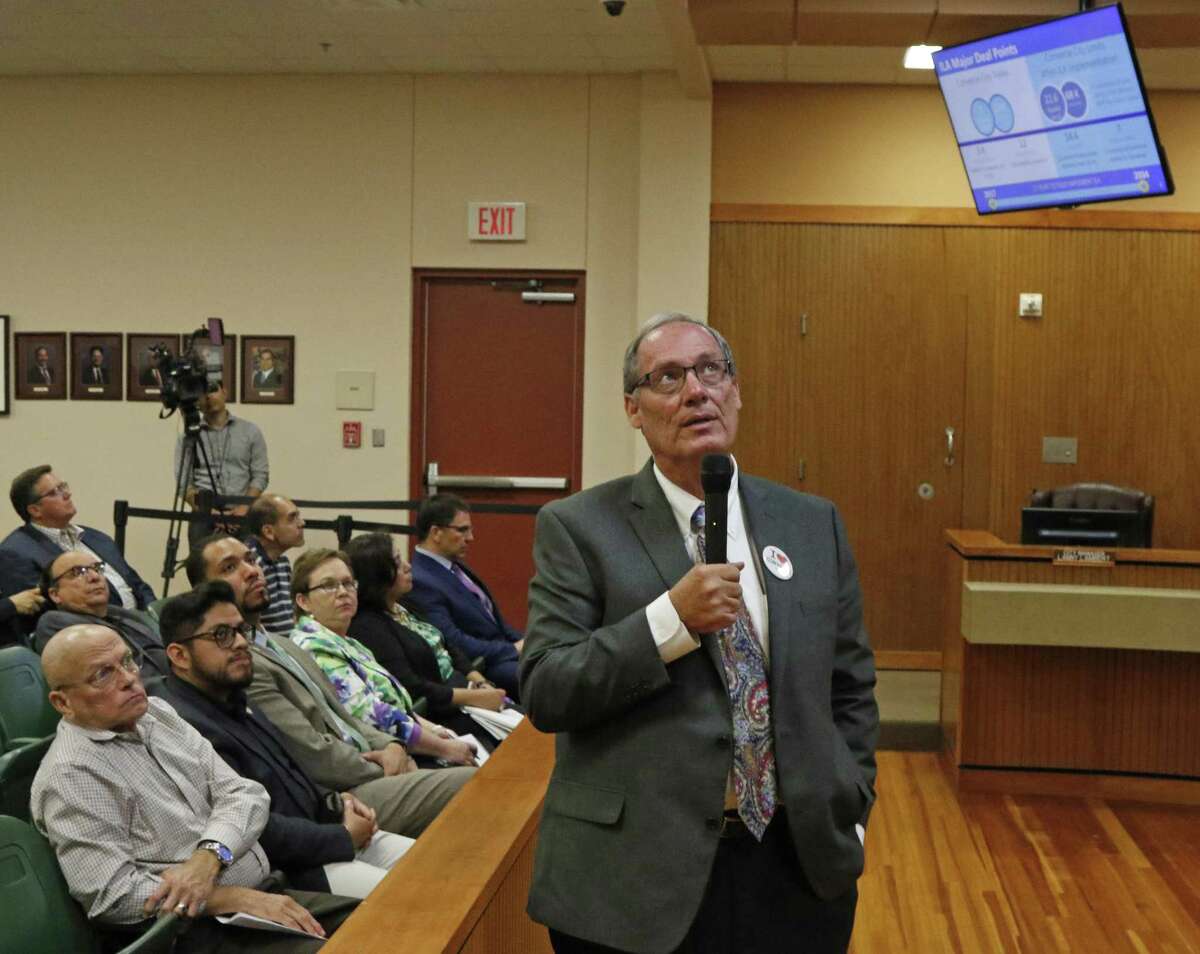 City Manager LannyLambert explains the agreement of the move to seek annexation plan at Converse City Council . The council is expected to approve the annexation plan it worked out with San Antonio. And word is that Gordon Hartman is going to make a big announcement about a new development if the annexation plan is approved on Tuesday, March 21, 2017.
