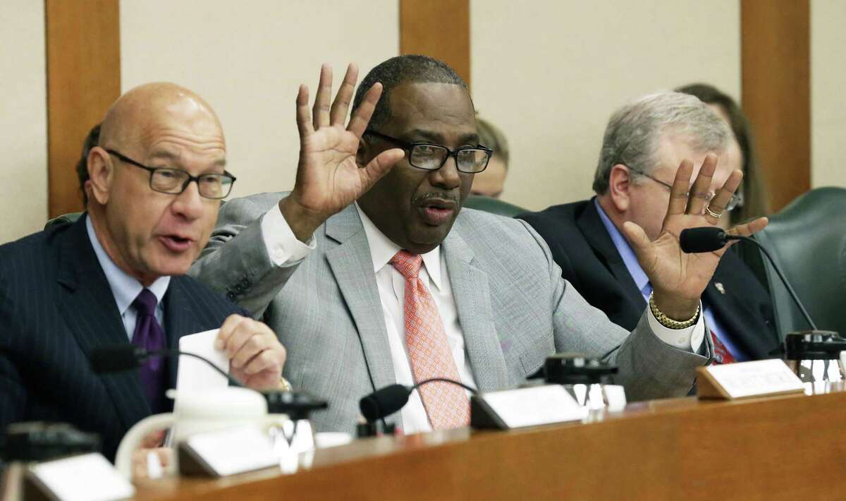 Senator Royce West has some reservations about the final product as the Texas Senate Finance Committee votes out its version of the state spending plan for the next two years on March 22, 2017.