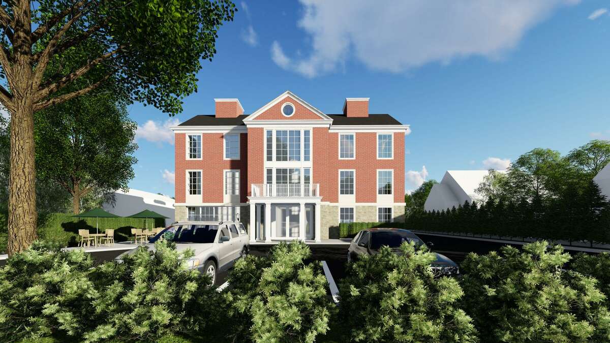 THE NEW LOOK: The current design of the proposed apartment building at 143 Sound Beach Avenue.