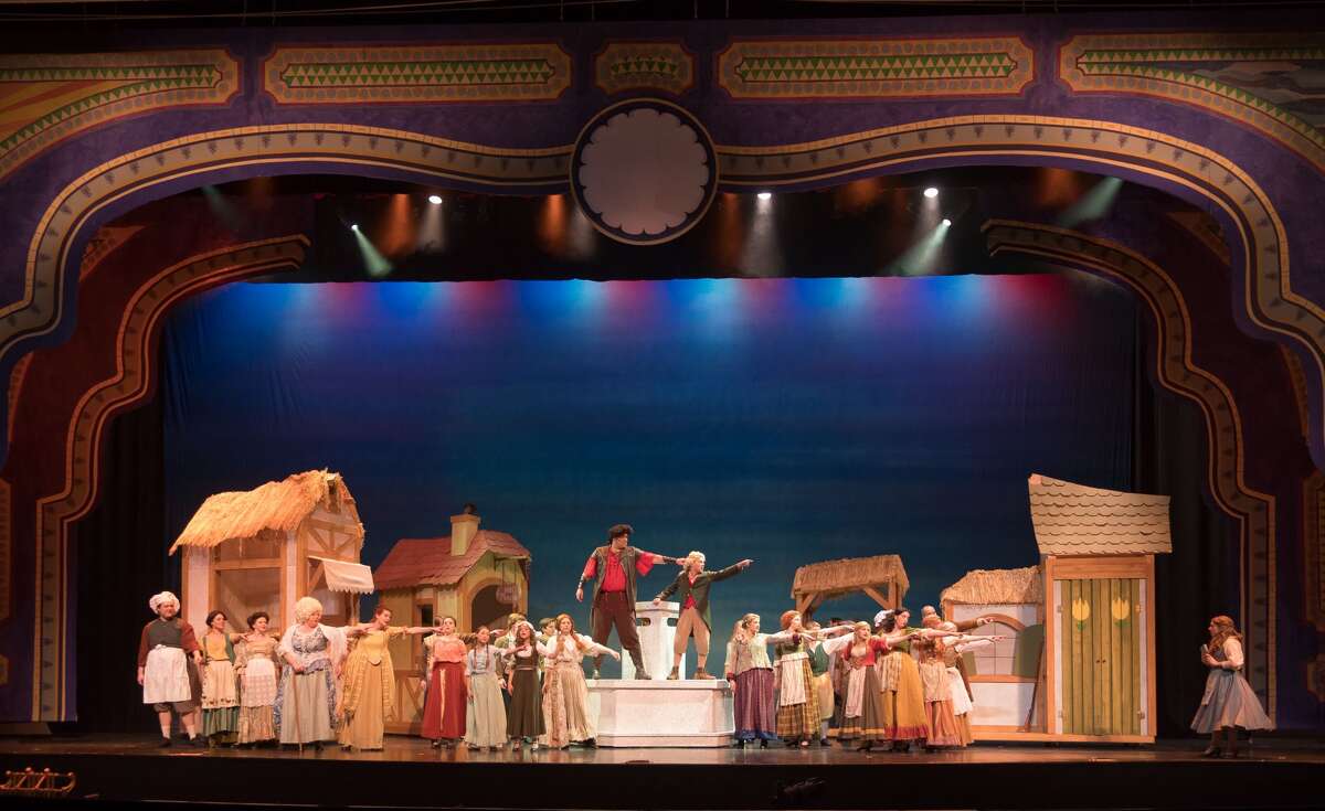 STEVEN SIMPKINS | for the Daily News The cast of Center Stage Theatre's production of "Beauty and the Beast" rehearse a scene at the Midland Center for the Arts Wednesday evening. The musical opens March 25 at 7:30 p.m. and has five more shows running March 26 at 3 p.m., March 30-April 1 at 7:30 p.m., April 2 at 3:00 p.m.