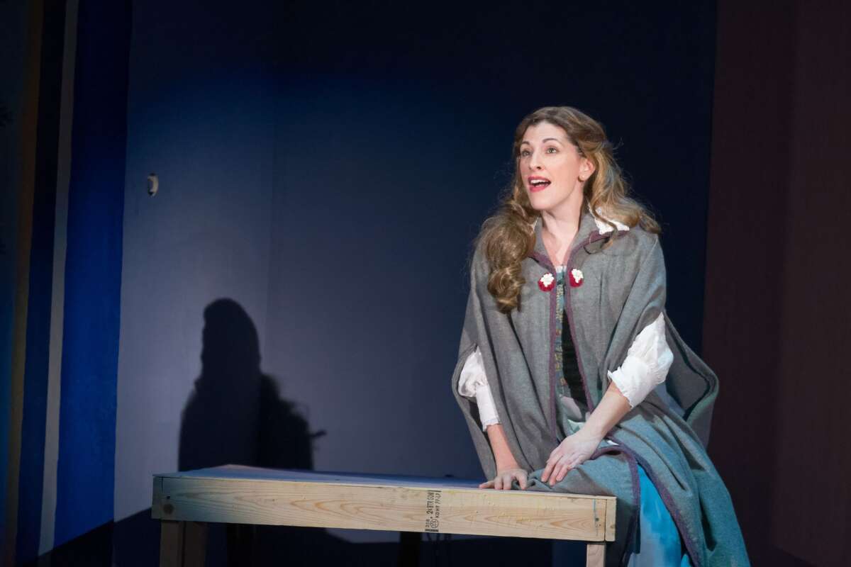 STEVEN SIMPKINS | for the Daily News Tara Besso Ell rehearses a scene from the Center Stage Theatre's production of "Beauty and the Beast" Wednesday evening at the Midland Center for the Arts. The musical opens March 25 at 7:30 p.m. and has five more shows running March 26 at 3 p.m., March 30-April 1 at 7:30 p.m., April 2 at 3:00 p.m.
