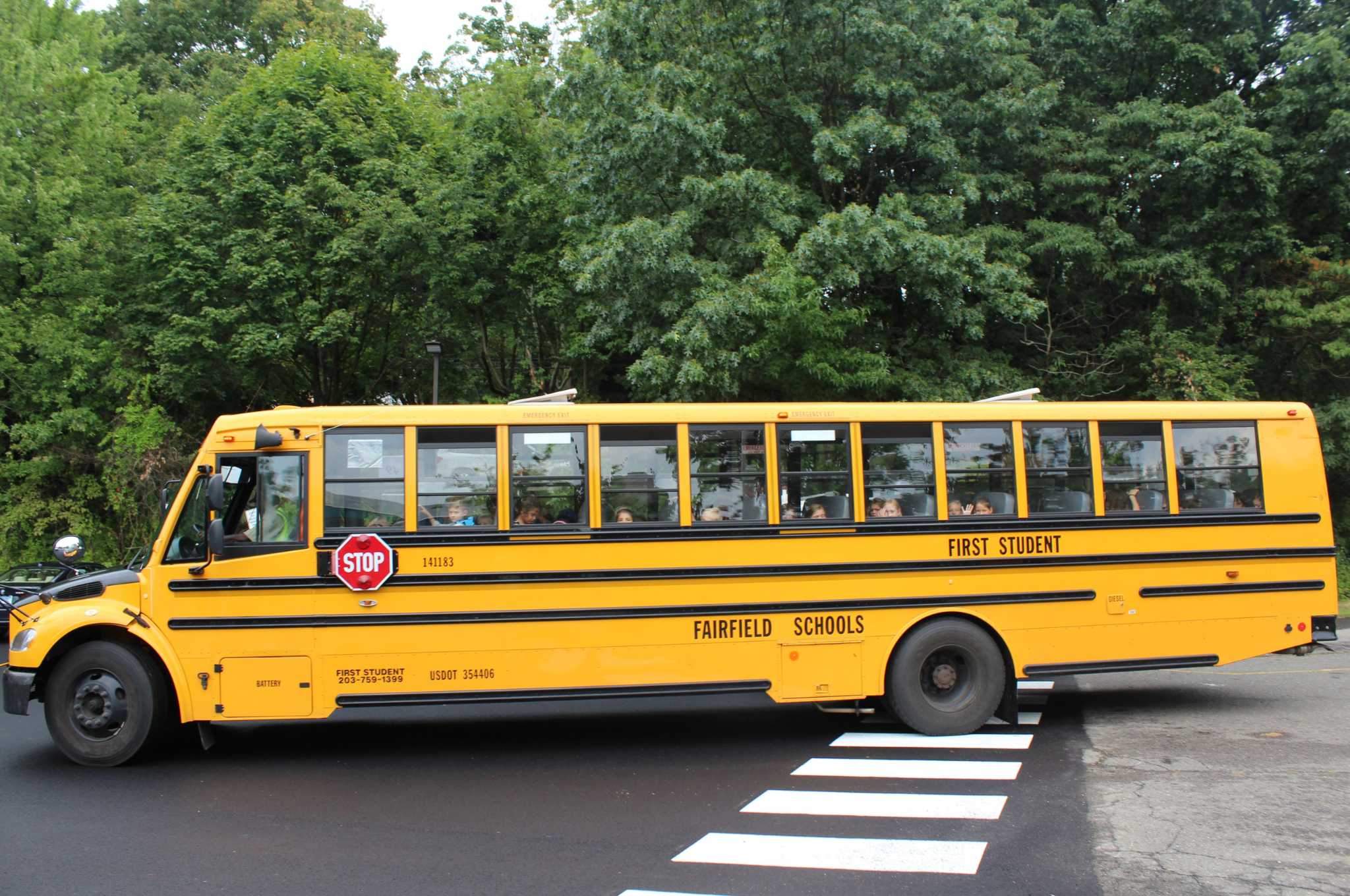 LAWLOR School buses are yellow in North America, Fairfield