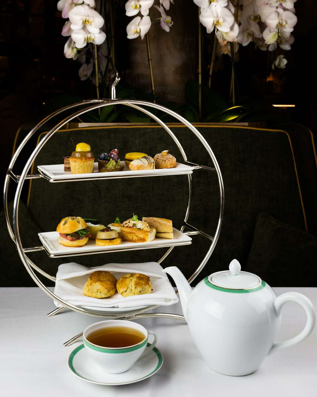 Afternoon tea is served at New York’s Plaza Hotel.