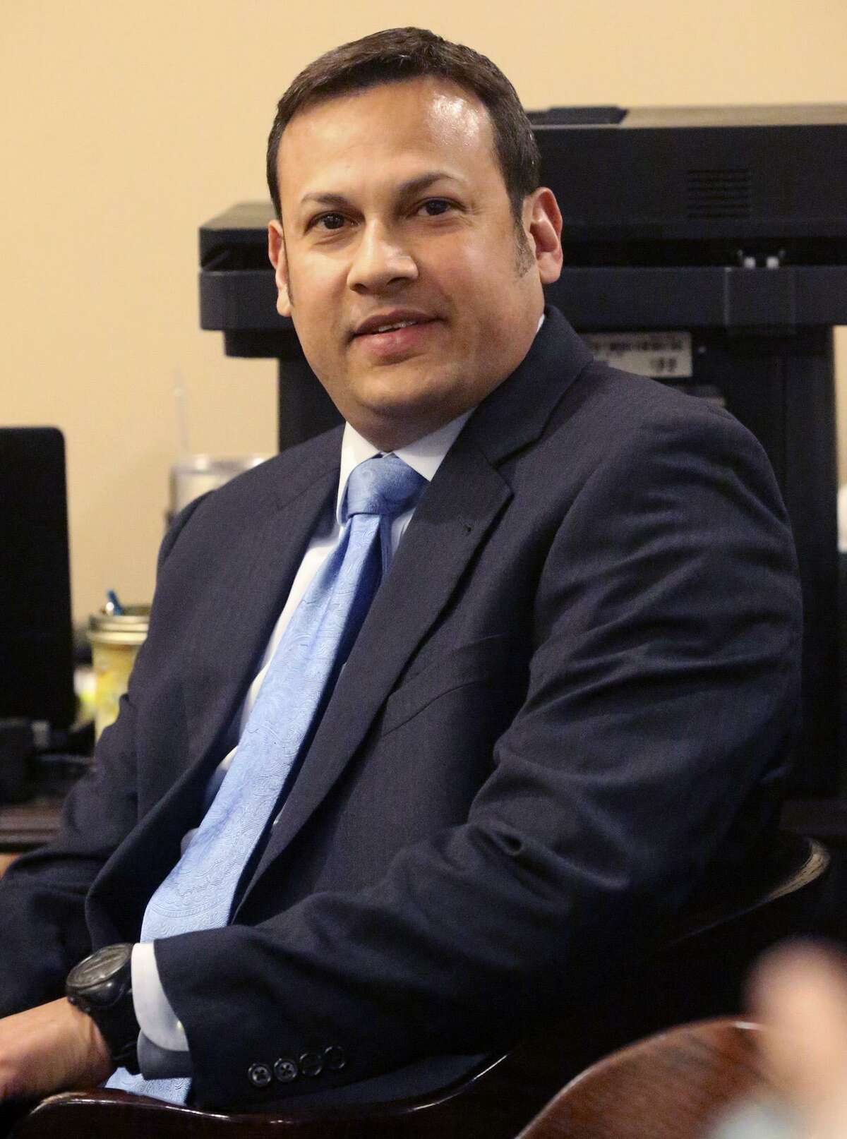 San Antonio attorney Mark Benvides sits in the 186th District Court Thursday March 23, 2017. The San Antonio attorney is accused of coercing clients into having sex with him in exchange for money or legal services and videotaping the encounters.