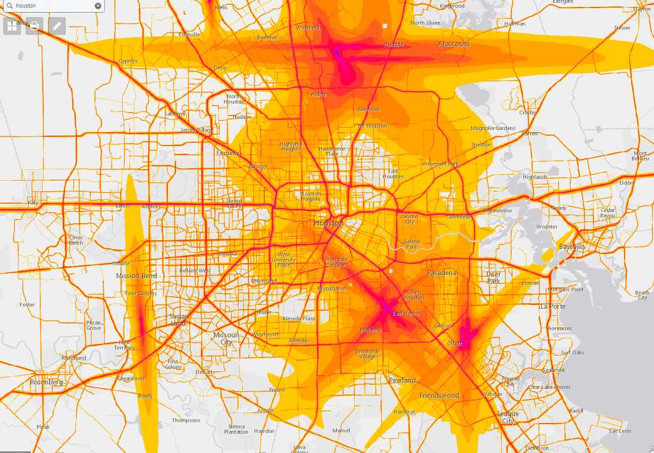 Map Shows Where Houston S Noisiest Areas Are Houston Chronicle