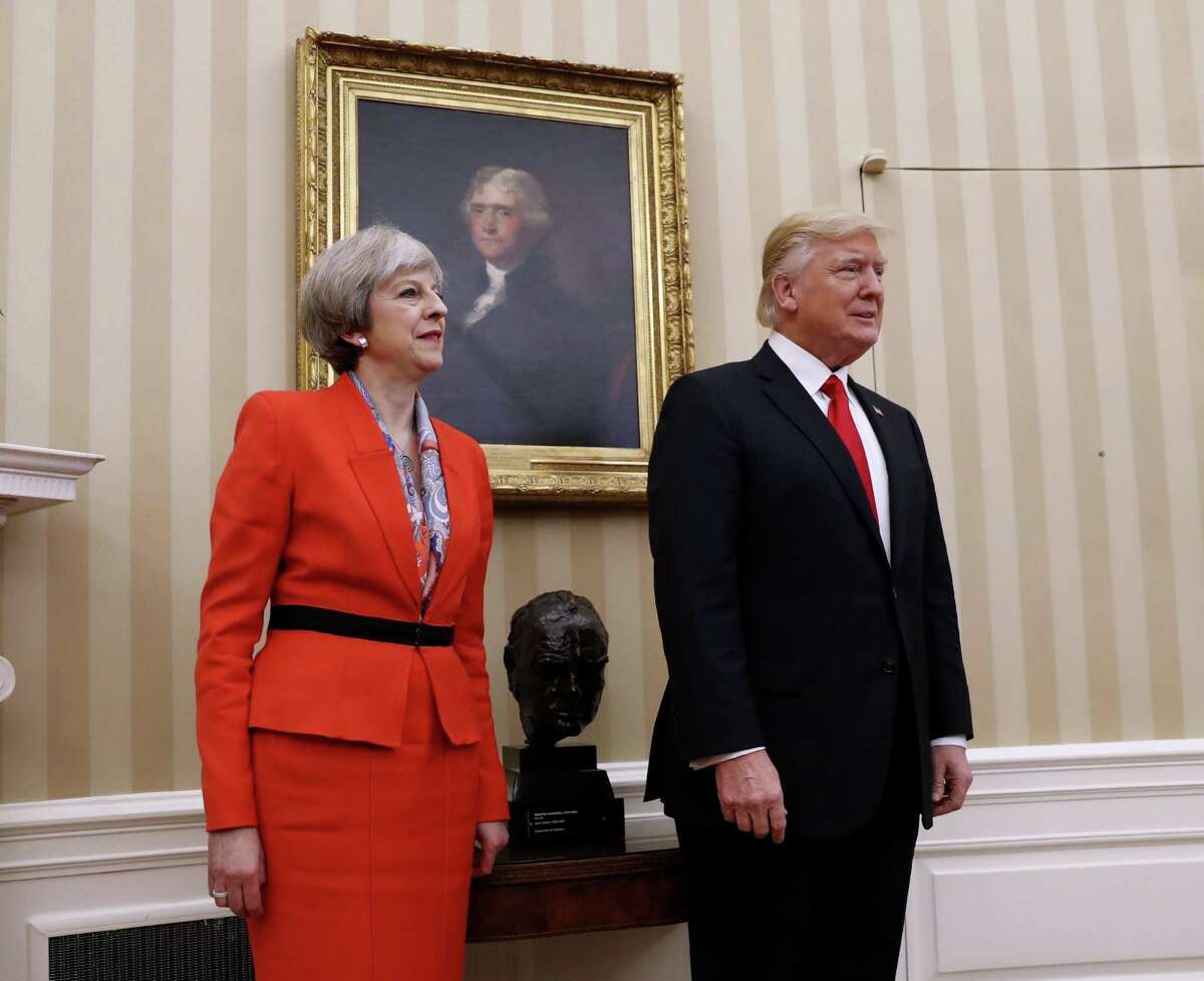 President Donald Trump stands with British Prime Minister Theresa May in the Oval Office. The two have been criticized for their nationalism, but a reader says they were elected to put the U.S. and Britain first.