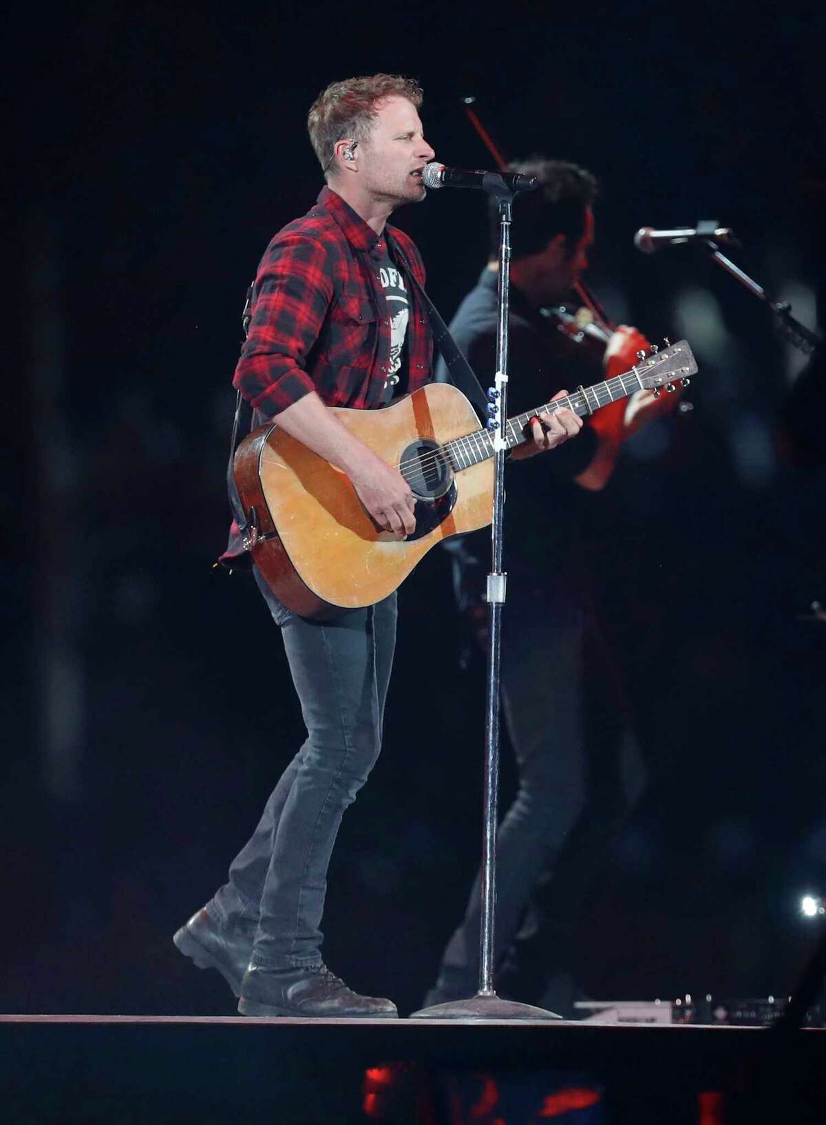 Dierks Bentley performs at the Houston Livestock Show and Rodeo at NRG Park, Friday, March 24, 2017, in Houston.